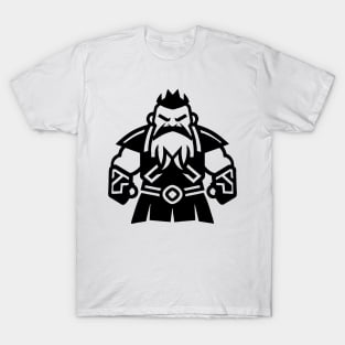 Minimalist Vector Dwarf Fighter T-Shirt